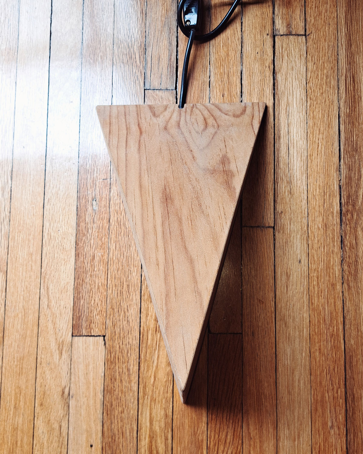 Wood veneer lamp