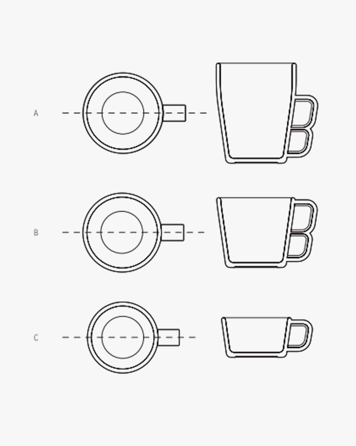 Three mugs