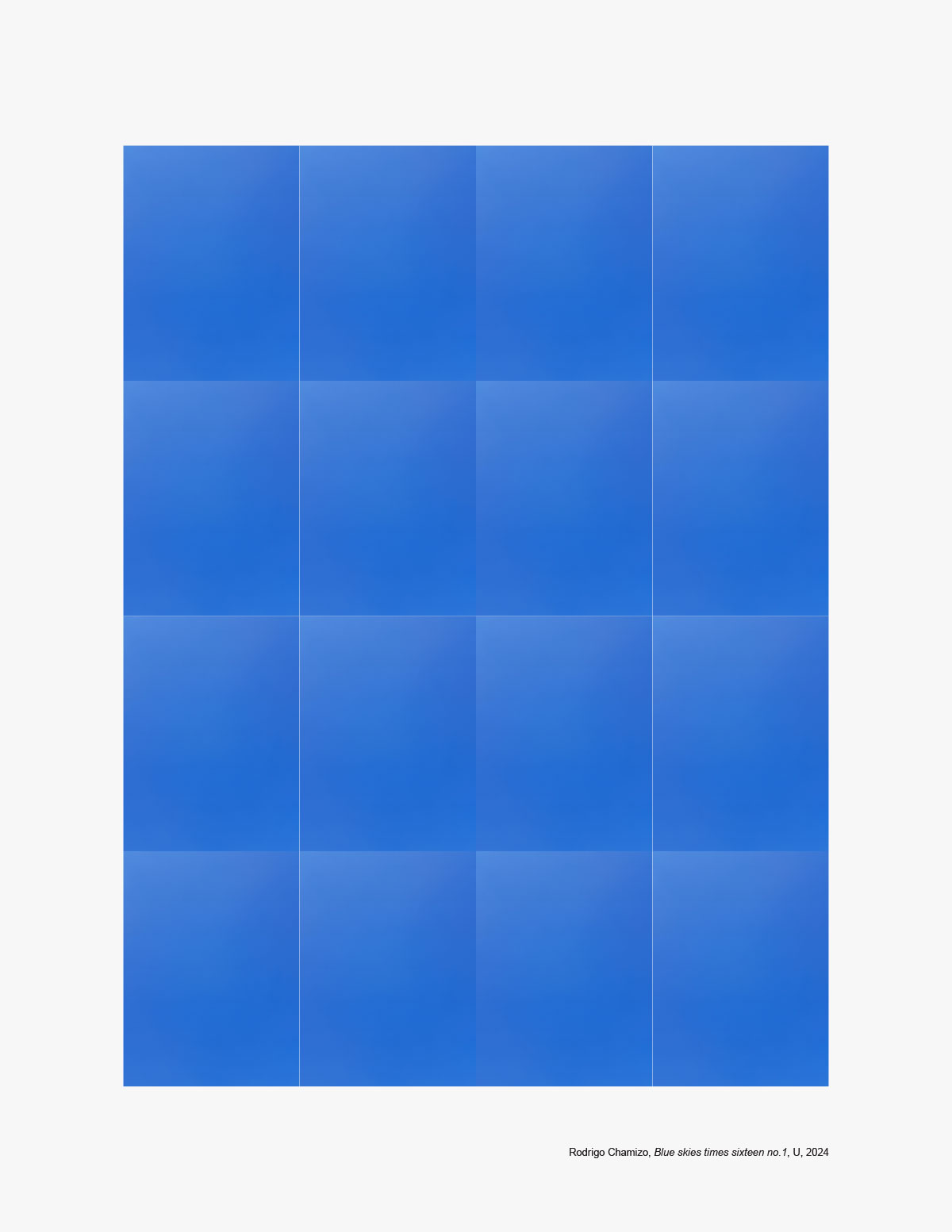 Blue skies times sixteen