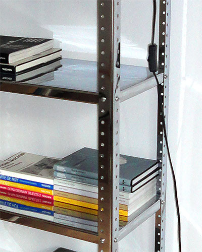 Chromed shelves