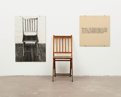 One and Three Chairs by Joseph Kosuth, 1965