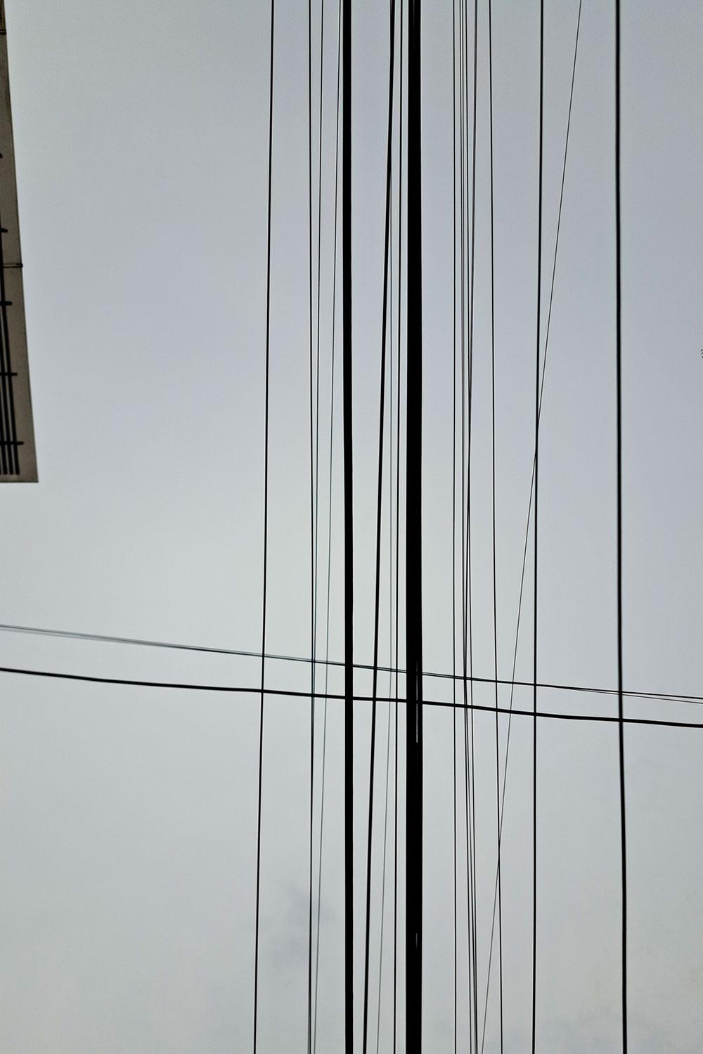Skies, buildings and wires