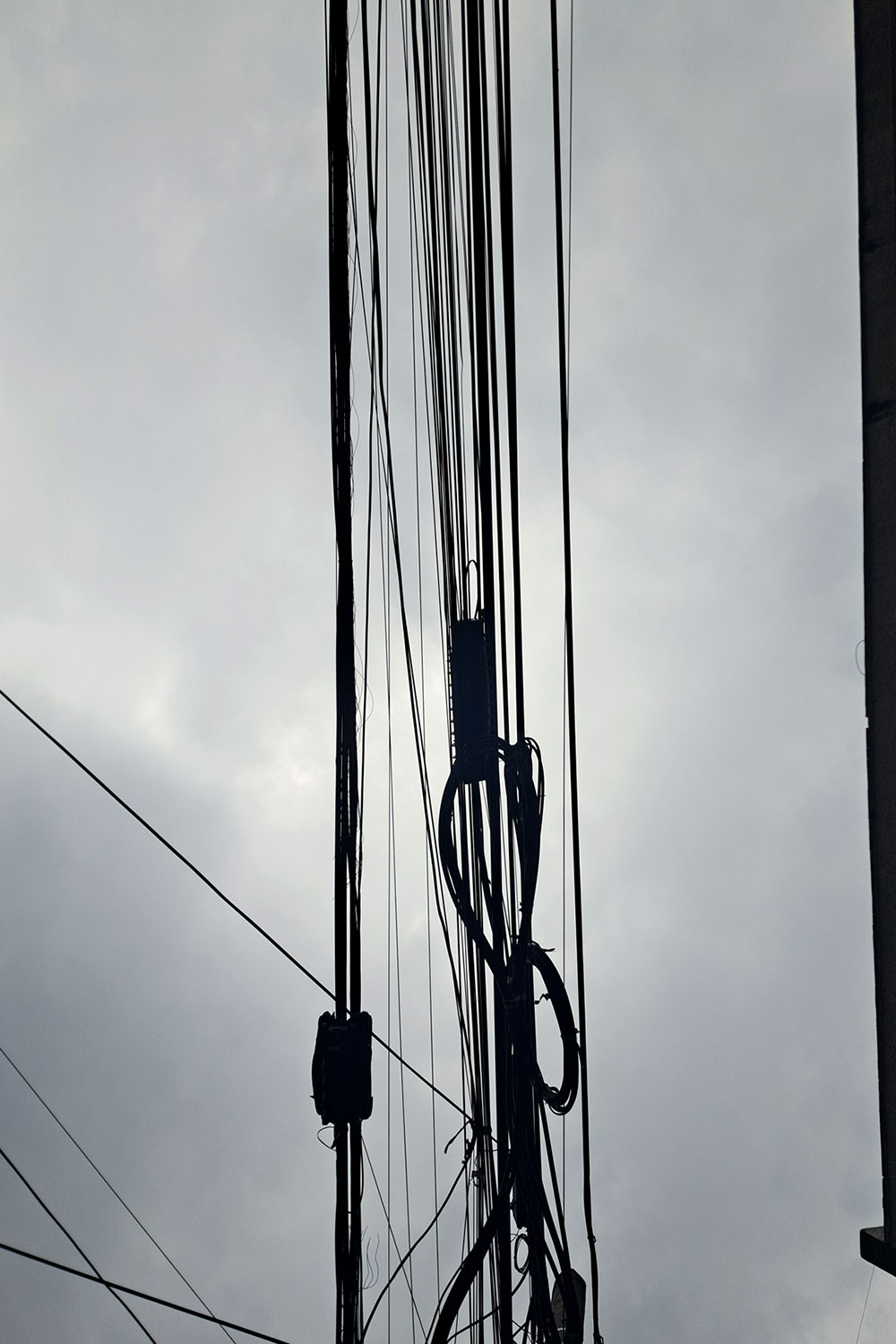 Skies, buildings and wires